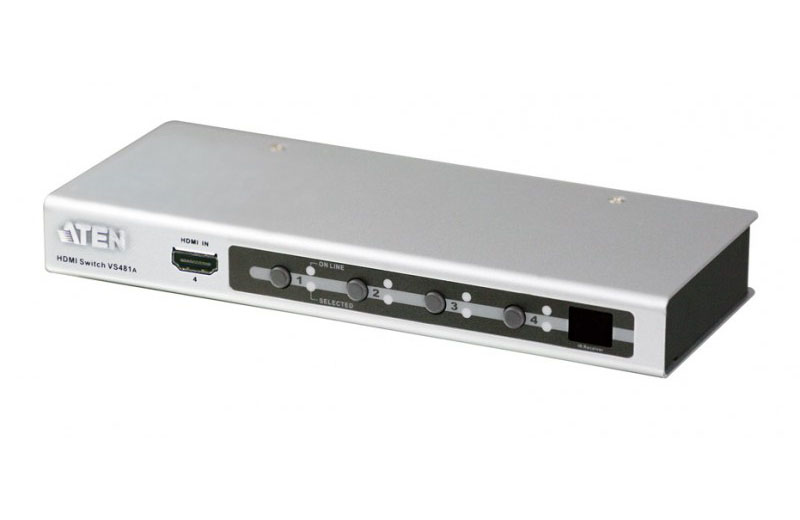 ATEN VS481A 4-Port HDMI Switch อุปกรณ์สลับสัญญาณภาพ HDMI 1.3b 4 input ออก 1 output รองรับ Full HD 1080p ราคา 3900 บาท