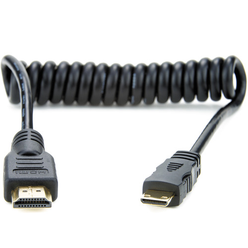 Atomos mini-HDMI Coiled Cable 30-45 cm สาย mini-HDMI ไป HDMI จาก Atomos แบบสายสปริง ให้ความยืดหยุ่น ความยาว 30-45 ซม. สำหรับต่อกล้อง Canon, Nikon etc. เข้ากับจอมอนิเตอร์ ราคา 990 บาท