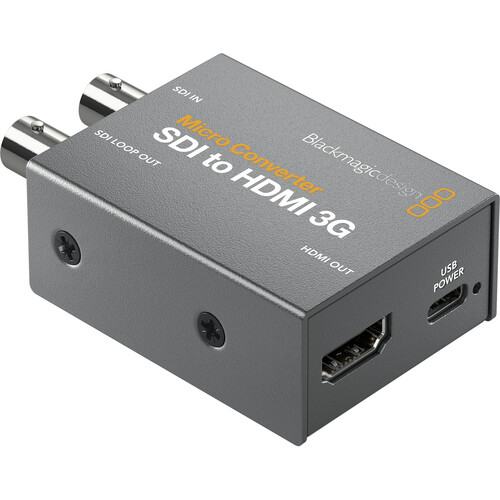 Blackmagic Design Micro Converter SDI to HDMI 3G กล่องแปลงสัญญาณภาพ SDI เป็น HDMI  ใส่ 3D LUT ได้ ใช้ไฟจากพอร์ท USB Type-C ราคา 2000 บาท