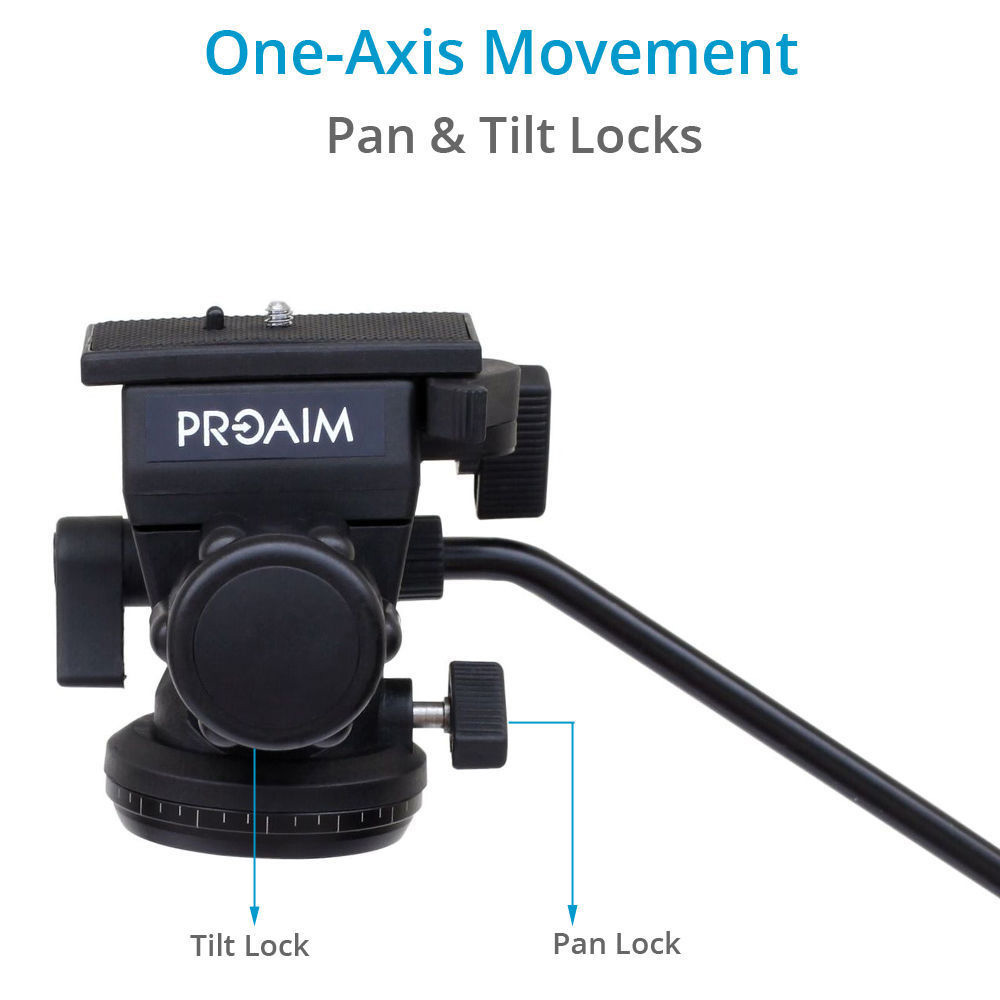 Proaim DSLR Camcorder 75mm Professional Fluid Tripod Head หัววิดีโอขนาด 75 มม. รองรับกล้องน้ำหนัก 3 กก. ราคา 490 บาท