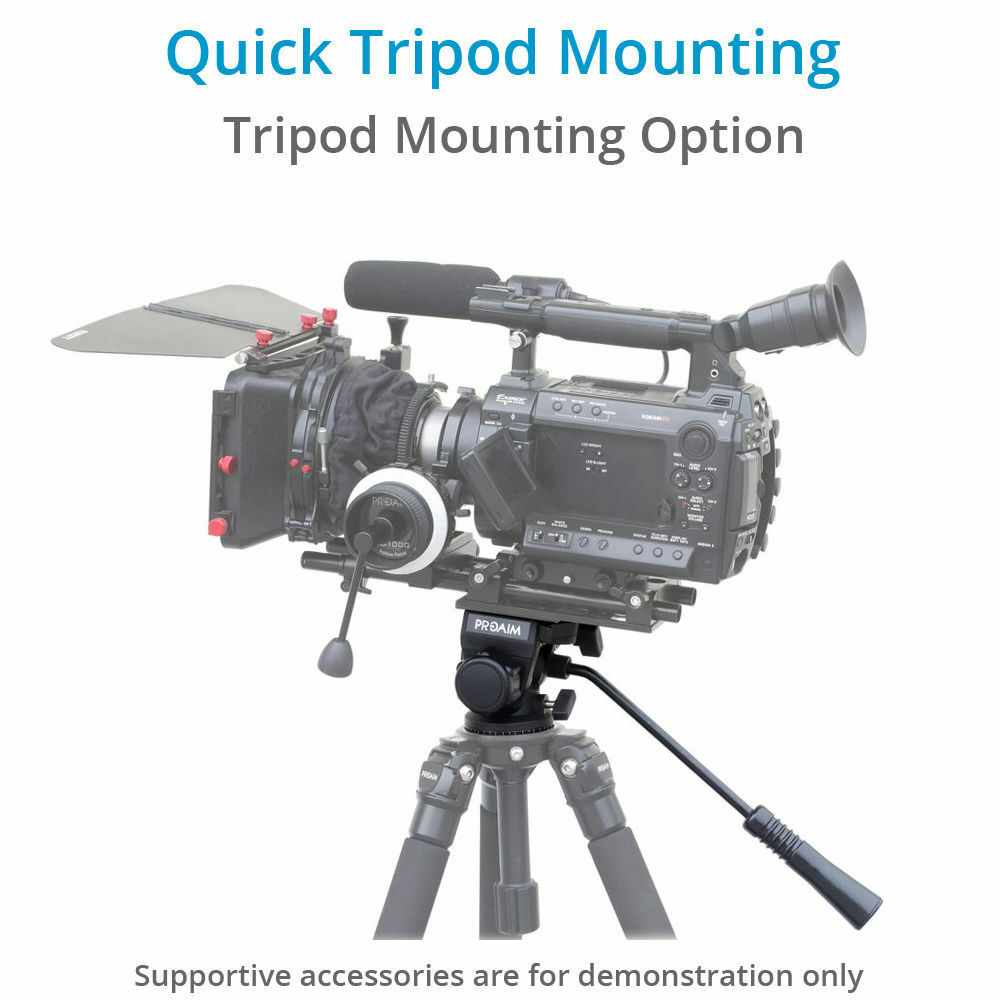 Proaim DSLR Camcorder 75mm Professional Fluid Tripod Head หัววิดีโอขนาด 75 มม. รองรับกล้องน้ำหนัก 3 กก. ราคา 490 บาท