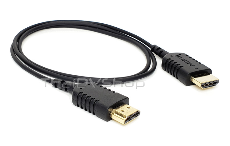 สายอ่อน Hyperthin flexible HDMI Cable 0.8m สำหรับกล้อง Panasonic GH5, GH5S, Blackmagic Pocket 4K etc. ต่อกิมบอล DJI Ronin-M, Ronin-S, Zhiyun Crane 2, Weebill Lab ราคา 1100 บาท