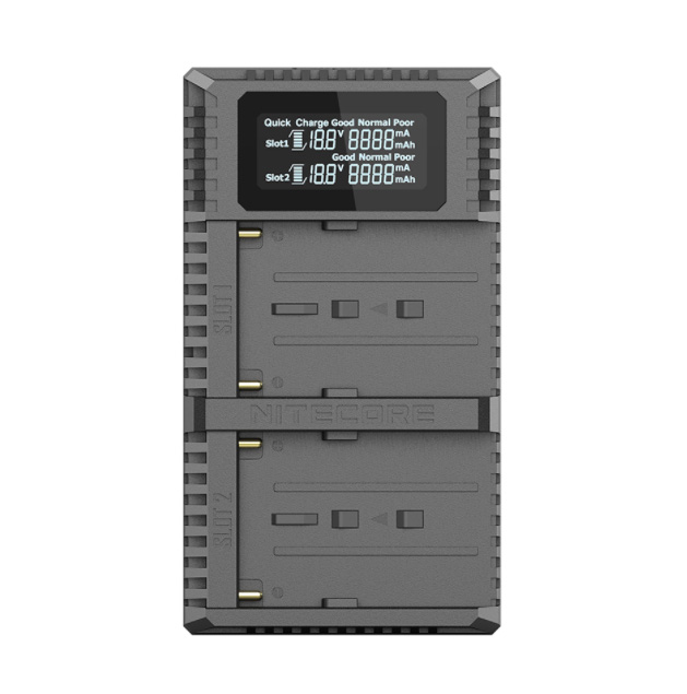 NITECORE USN3 PRO Dual Slot USB Charger for Sony Battery ที่ชาร์จแบต Sony NP-F แบบชาร์จเร็ว ชาร์จพร้อมกันได้สองก้อน หน้าจอ LED แสดงสถานะ ราคา 899 บาท