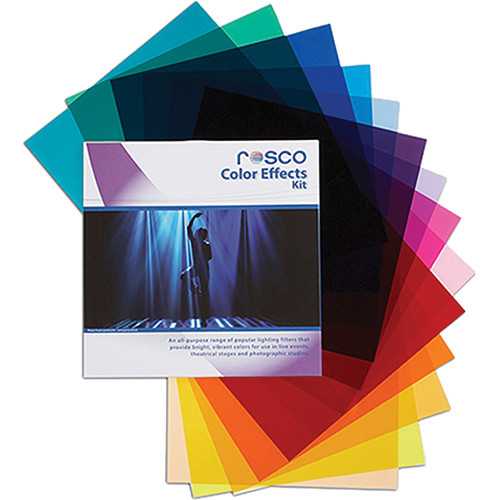 Rosco Color Effects Filter Kit (12 x 12) ชุดฟิลเตอร์สีขนาด 12x12 นิ้ว จำนวน 15 แผ่น สำหรับสร้างเอฟเฟกต์สีต่างๆ ในงานถ่ายภาพหรือวิดีโอ ราคา 1900 บาท