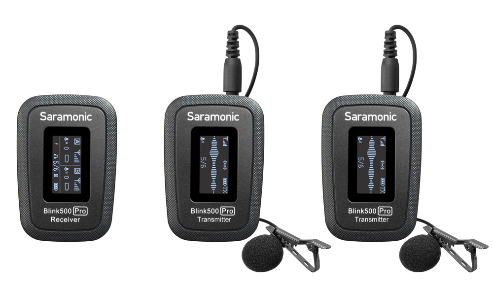 Saramonic Blink 500 Pro B1 Digital Camera-Mount Wireless Omni Lavalier Microphone System ไมค์ไวเลสสำหรับกล้องและสมาร์ทโฟน พร้อมไมค์ติดเสื้อ กล่องชาร์จในตัว ราคา 9990 บาท