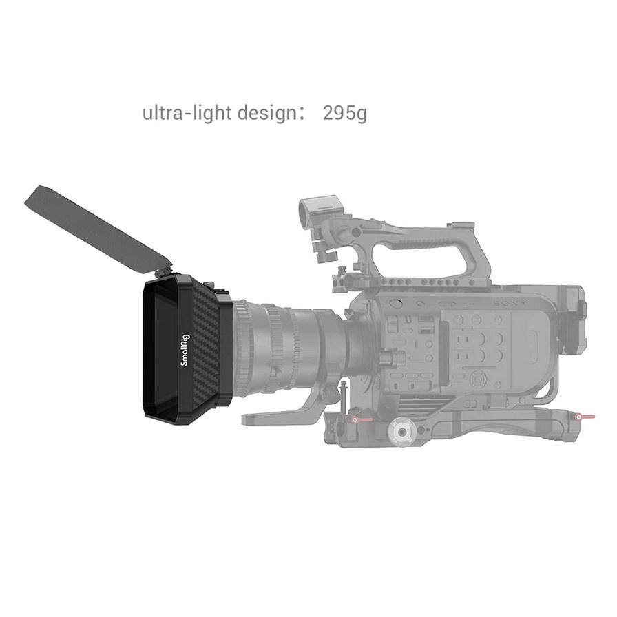 SmallRig Lightweight Matte Box 2660 แมทบ็อกซ์สำหรับชุดริกกล้อง คาร์บอนไฟเบอร์ รองรับเลนส์ใหญ่สุด 114 มม. อแดปเตอร์ติดหน้าเลนส์ขนาด 67, 72, 77, 82 มม. ใส่ฟิลเตอร์ 4 x 4 หรือ 4 x 5.65 ได้สองแผ่น ราคา 3200 บาท