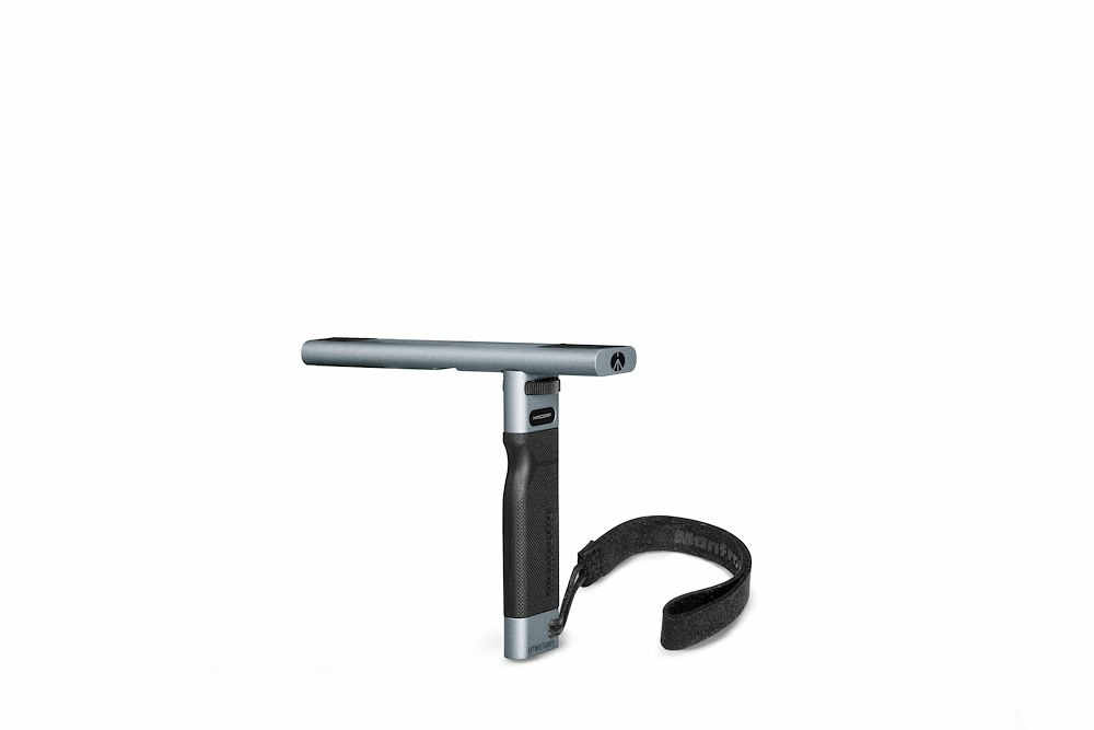 Ergonomic handle and accessory bar for TwistGrip ด้ามจับพร้อมบาร์สำหรับติดที่จับสมาร์ทโฟน Manfrotto TwistGrip และฮอทชูติดอุปกรณ์เสริม เช่น ไฟ LED, ไมโครโฟน