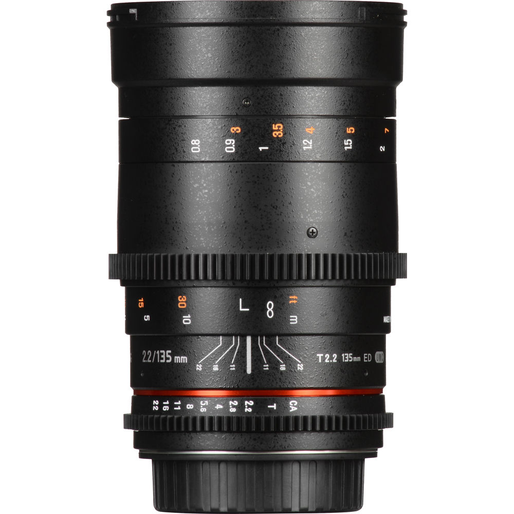 Samyang 135mm T2.2 AS UMC VDSLR II Lens for Canon EF Mount เลนส์ซีนีม่า ถ่ายภาพยนตร์ วิดีโอ รองรับการใช้งานร่วมกับ DSLR-Movie หรือ Professional Video Camera ราคา 23900 บาท