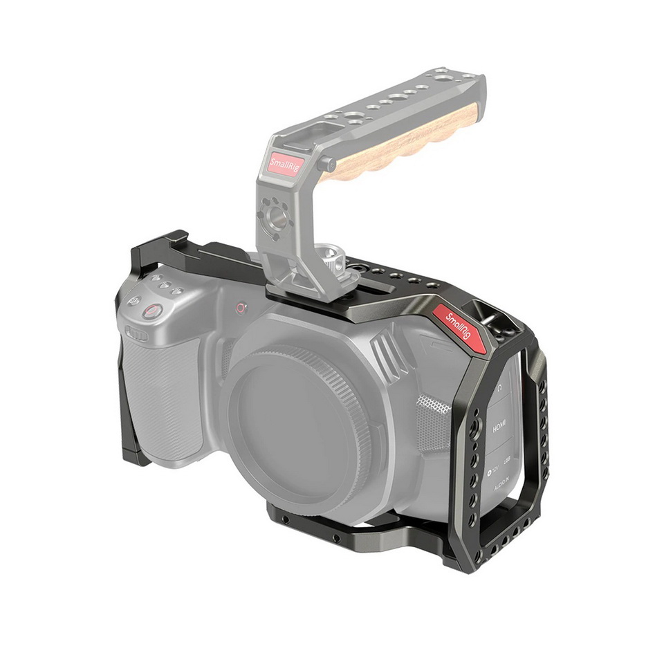 SmallRig Full Cage for BMPCC 4K & 6K (Dark Olive) 2766 ชุดริกกล้อง Blackmagic Design Pocket Cinema Camera 4K / 6K  สีพิเศษ Dark Olive พร้อมราง NATO ในตัว และฮอทชู ราคา 3600 บาท
