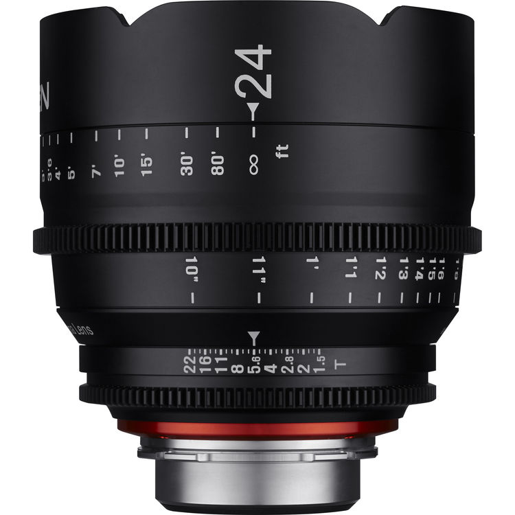 Xeen 24mm T1.5 Cinema Lens เลนส์ถ่ายหนังคุณภาพสูง ทางยาวโฟกัส 24 mm รูรับแสงกว้างสุด T1.5 ราคา 59000 บาท